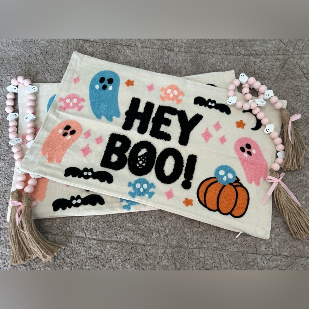 New Halloween Pillow cover & garland bundle